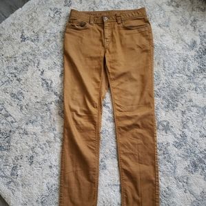 Prana Womens Jeans Mustard Straight Leg Long
